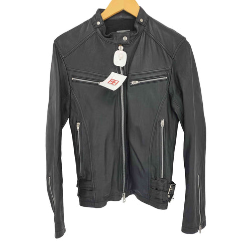 louis chavlon 羊革シングルライダースジャケット メンズ import:M